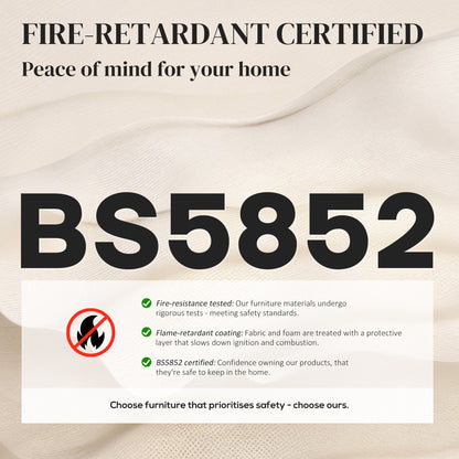 Upholstered Kitchen Chairs Set of 2 with Wrap-around Backrest, Cream