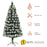 5ft White Light Artificial Christmas Tree w/ 180 LED Star Topper Tri-Base