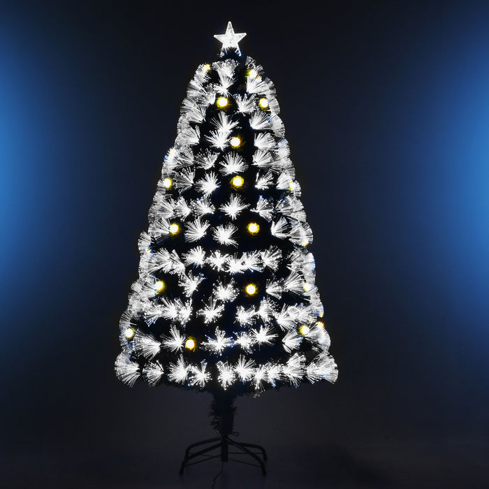 5ft White Light Artificial Christmas Tree w/ 180 LED Star Topper Tri-Base