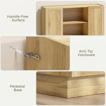 Sideboard Buffet Cabinet, Modern Farmhouse Storage Cabinet, Natural