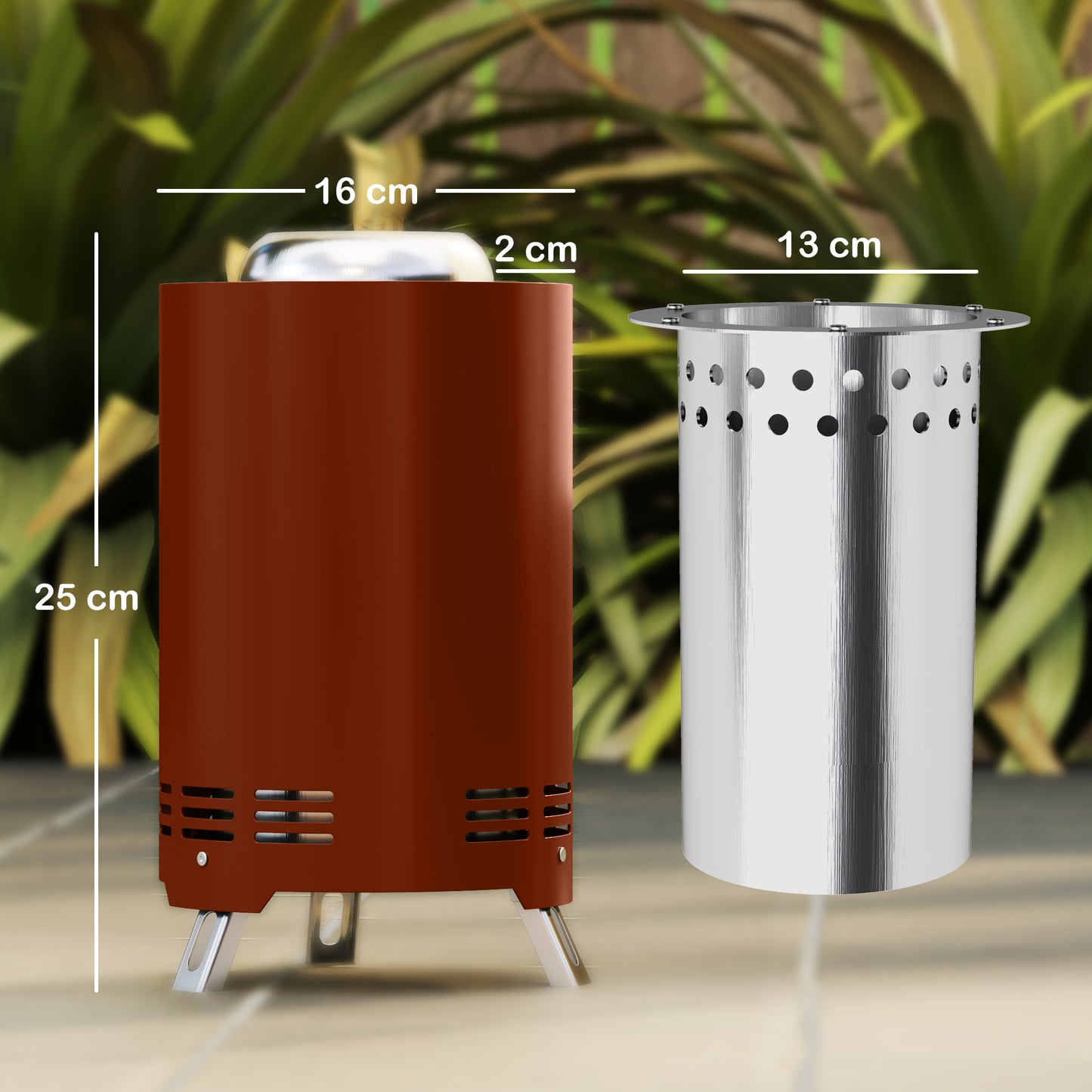 Stainless Steel Smokeless Wood Burning Firepit Garden Fire Pit