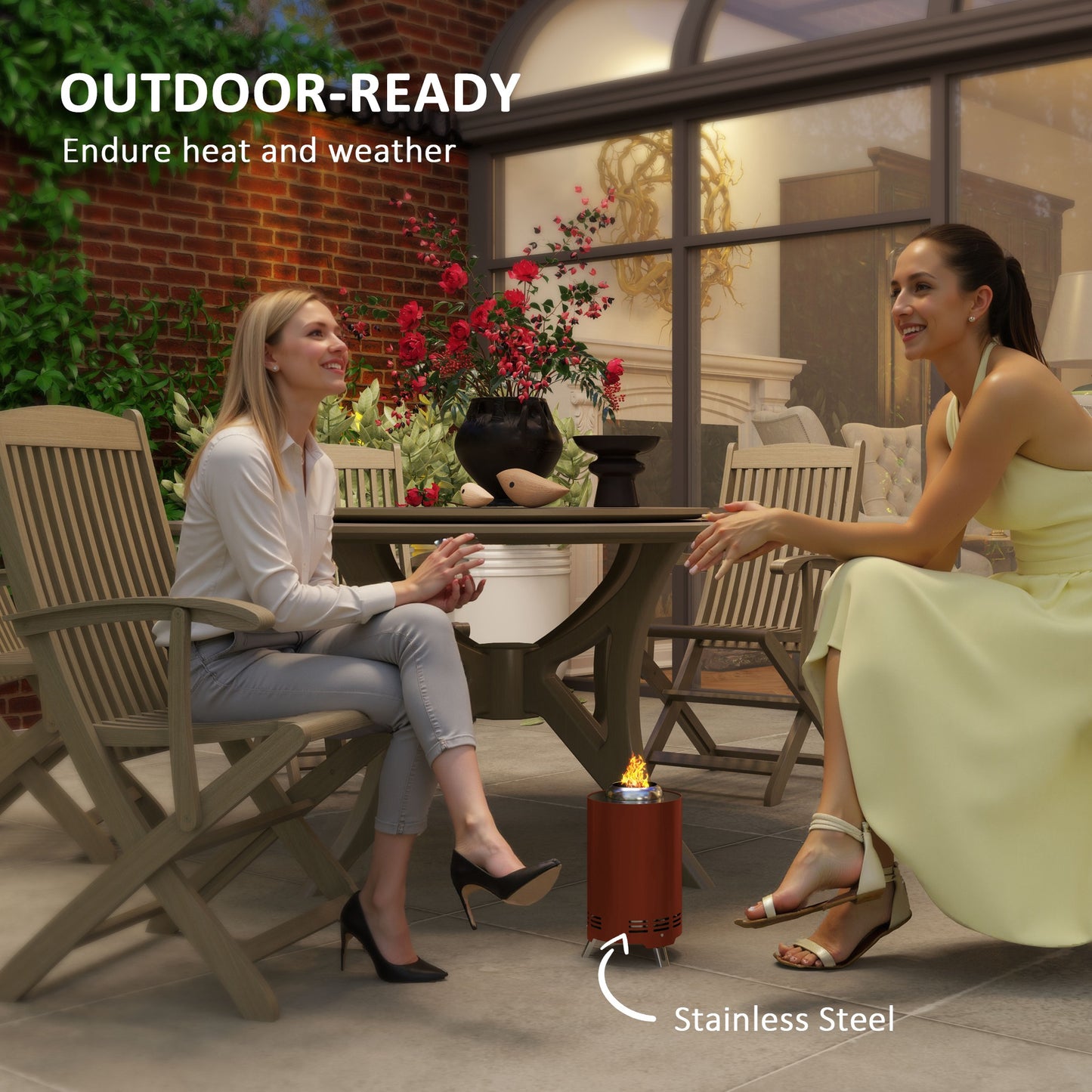 Stainless Steel Smokeless Wood Burning Firepit Garden Fire Pit