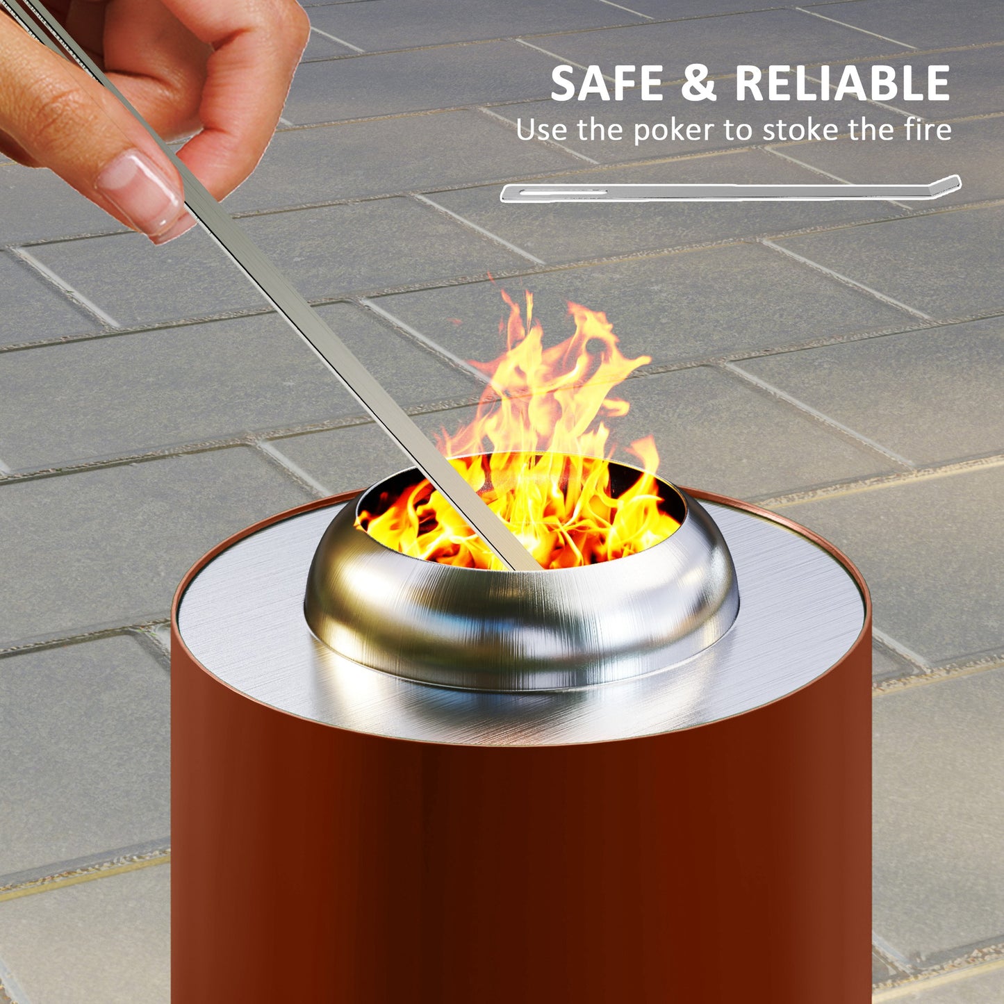 Stainless Steel Smokeless Wood Burning Firepit Garden Fire Pit
