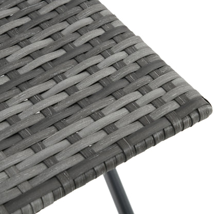 3 PCs Patio Wicker Bistro Set Foldable Table and Chair Set for Outdoor