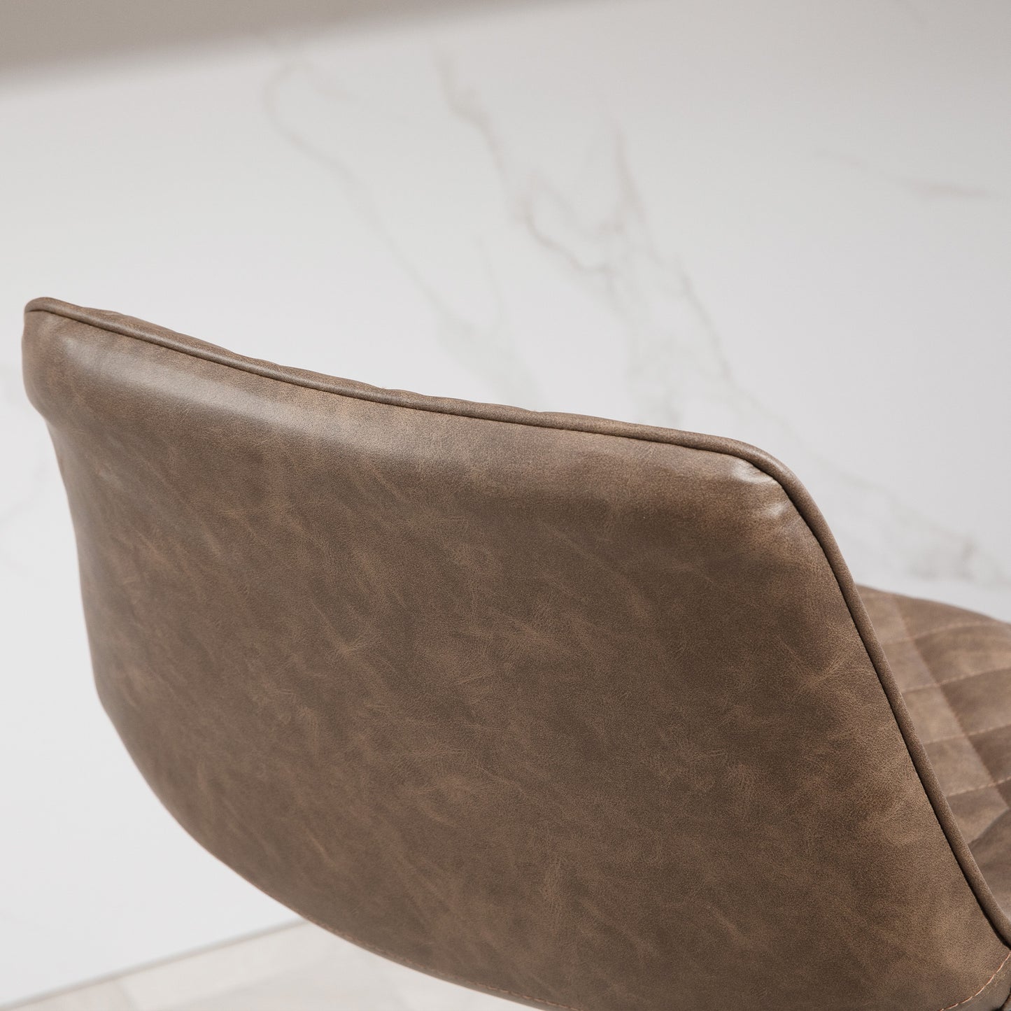 Bar Stools Set of 2, Adjustable Bar Chairs Swivel for Kitchen Brown