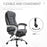 Executive Desk Chair with Tilt Function, Rolling Task Recliner with Retractable Footrest for Home Office, Working, Grey