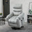 Vibration Massage Rise and Recliner Chair, Electric Power Lift Recliner with Remote Control and Side Pocket, Grey