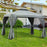 3 x 3 m Garden Metal Gazebo Marquee Patio Wedding Party Tent Canopy Shelter with Pavilion Sidewalls (Grey)