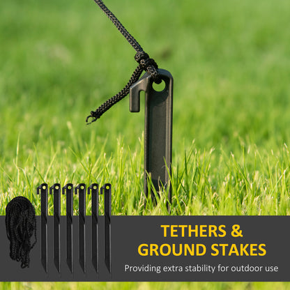 243cm Inflatable Penguin Holding Merry Christmas Banner Holiday Yard Decoration with LED Lights, Indoor Outdoor Lawn Blow Up Decor