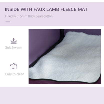 90cm Pet Carrier Portable Cat Carrier Foldable Dog Bag, Pet Travel Bag with Cushion for Medium and Large Dogs, Purple