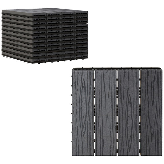 Interlocking Decking Tiles, Interlocking Patio Paving Slabs, Grey