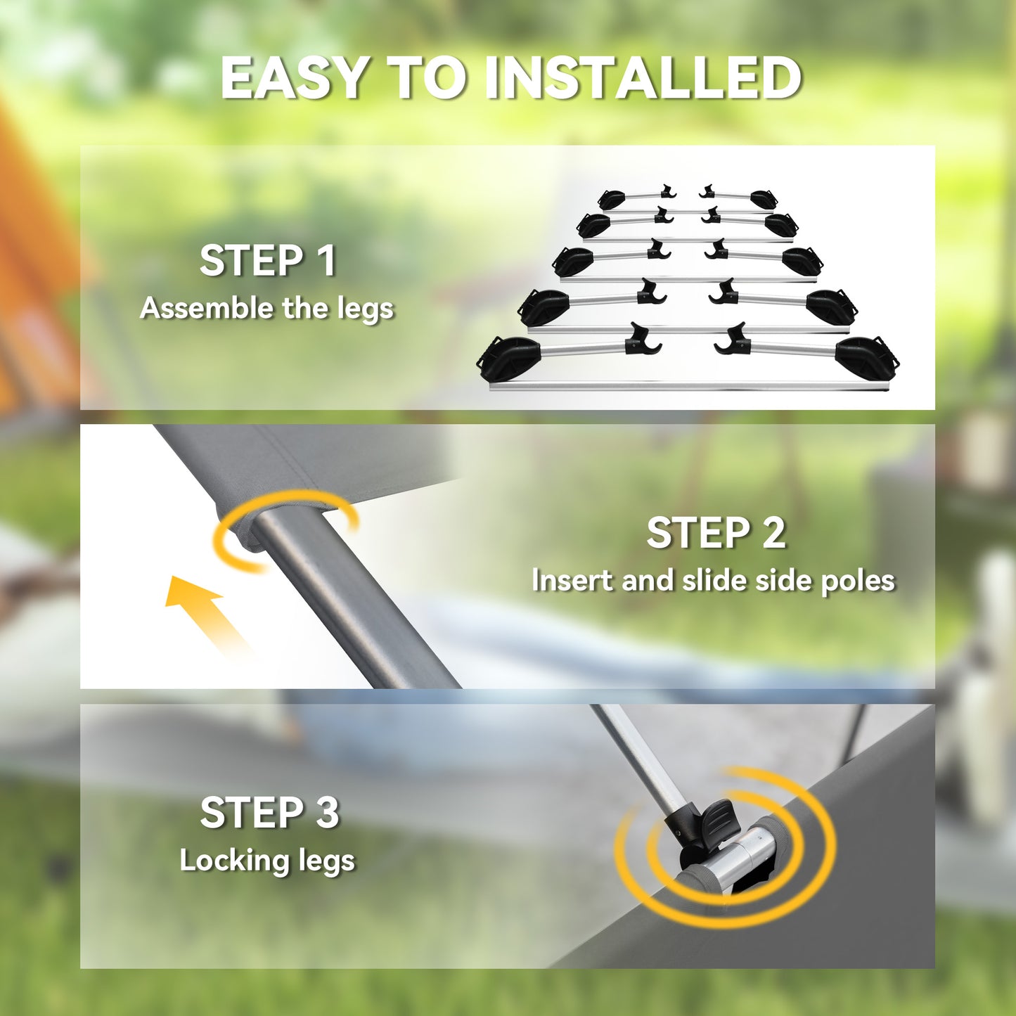 Lightweight Camping Cot Portable Compact Sleeping Bed w/ Carry Bag