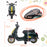 Vespa Licensed 12V Kids Electric Bike w/ 2 Training Wheels, Black