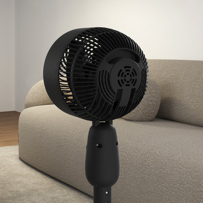 Pedestal Fan for Bedroom, Powerful Air Circulator with 3 Speed, Black