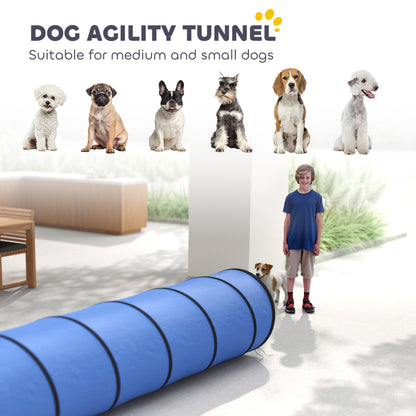 Dog Tunnel 300cm , Foldable Play Tunnel with 4 Ground Pegs and Bag