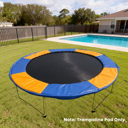8FT Trampoline Spring Cover, Plastic Trampoline Pad, Yellow and Blue