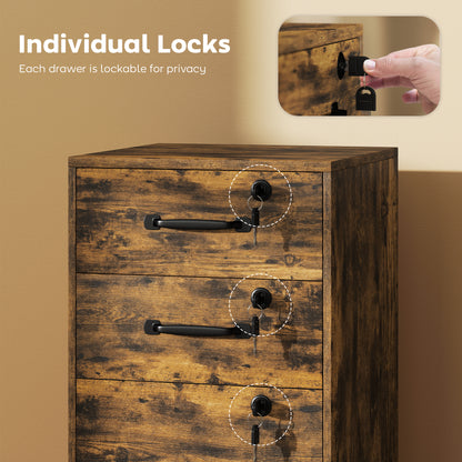 Table Lamp with 3 Slots, Bedside Lamp with Solid Wood Base, White