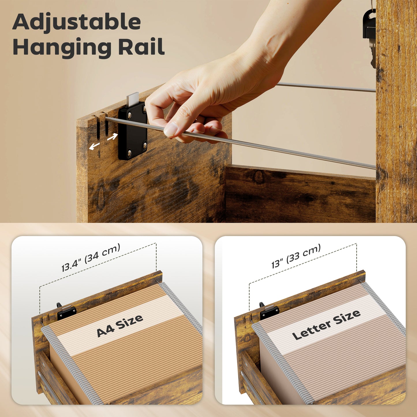 Table Lamp with 3 Slots, Bedside Lamp with Solid Wood Base, White