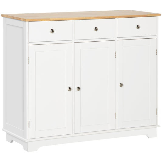 Modern Sideboard Buffet Cabinet with Storage Cabinets and Drawers White