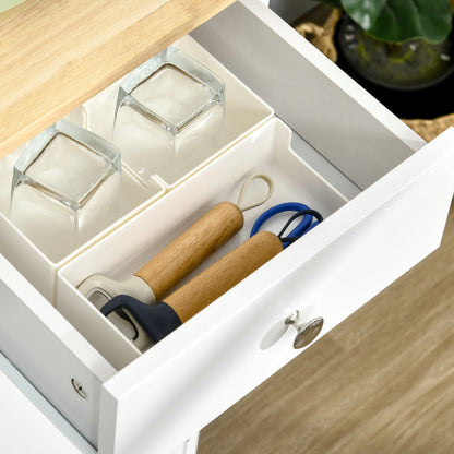 Modern Sideboard Buffet Cabinet with Storage Cabinets and Drawers White