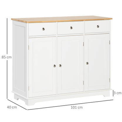 Modern Sideboard Buffet Cabinet with Storage Cabinets and Drawers White