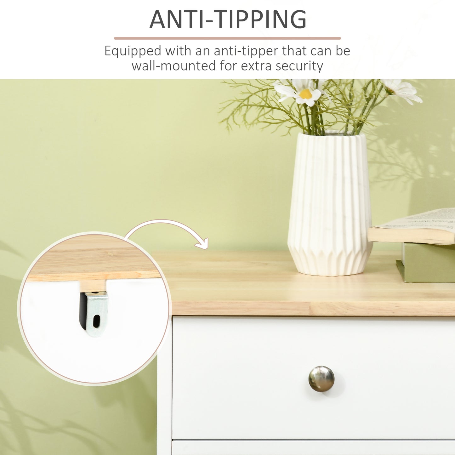 Modern Sideboard Buffet Cabinet with Storage Cabinets and Drawers White