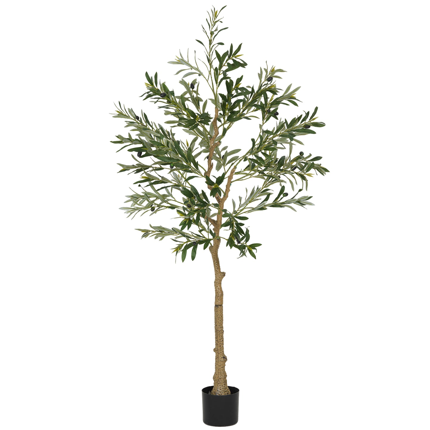 Indoor Artificial Plant, Faux Potted Silk Olive Tree, 150cm