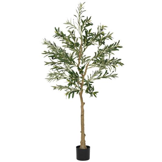 Indoor Artificial Plant, Faux Potted Silk Olive Tree, 150cm