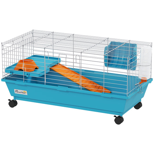 Small Animal Cage , Rabbit Cage with Wheels and Water Bottle