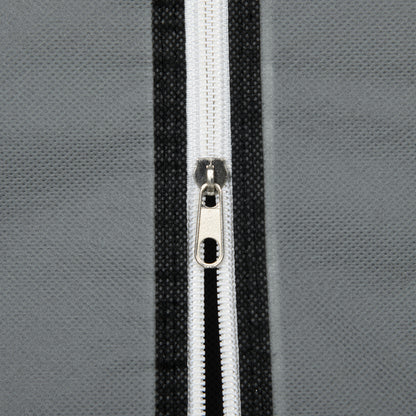 Fabric Portable Wardrobe with 2 Fabric Drawers, Hanging Rail, Grey