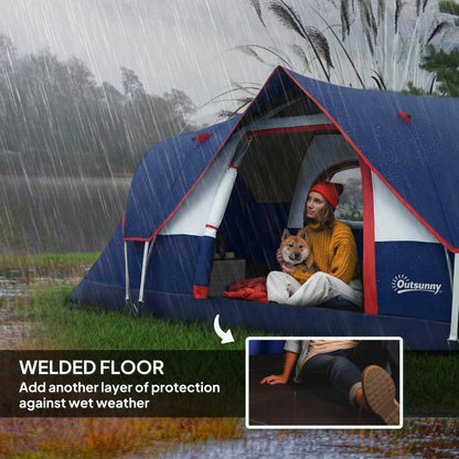 5-6 Man Camping Tent, Water Resistant Hiking Shelter