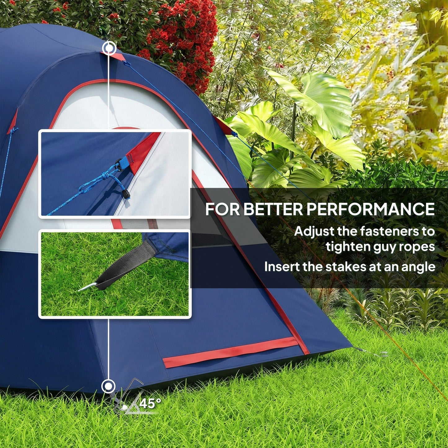 5-6 Man Camping Tent, Water Resistant Hiking Shelter