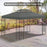 3x4m Gazebo Replacement Roof Canopy, 2 Tier Top UV Cover Garden Patio Awning Shelters, Deep Grey (TOP ONLY)