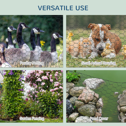 Foldable Chicken Wire Mesh, for Rabbits, Ducks, Geese, 1 x 25m