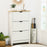 Slim Shoe Cabinet, Narrow Shoe Cupboard with 3 Flip Drawers, Adjustable Shelves for 18 Pairs of Shoes for Hallway, White