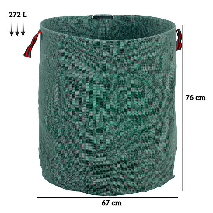 Garden Waste Bags, 272L x 3 Heavy Duty Garden Sacks, Green