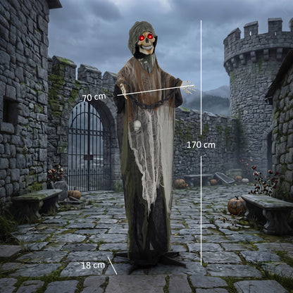 170cm Animated Halloween Grim Reaper for Covered Outdoor