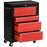 5-Drawer Tool Chest, Lockable Steel Tool Storage Cabinet with Wheels and Handle Tool Box for Garage, Workshop, Red