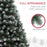 5ft Artificial Pine Christmas Tree with Pinecones, Steel Base