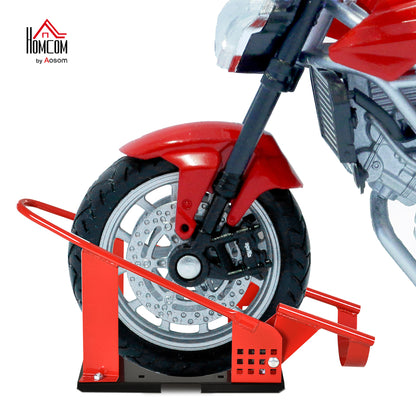 Motorcycle Wheel Chock 8-15.5 cm Metal Motorbike Holder Pre-Drilled Holes For Truck And Trailer