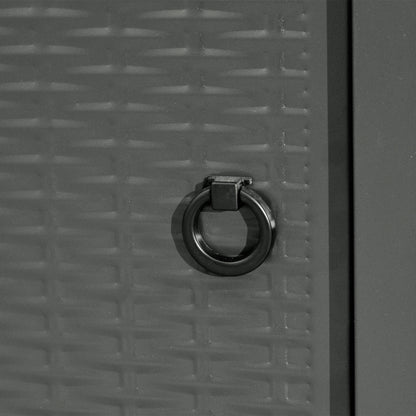 Outdoor Propane Gas Fire Pit Table w/ Rain Cover, 40000 BTU, Black