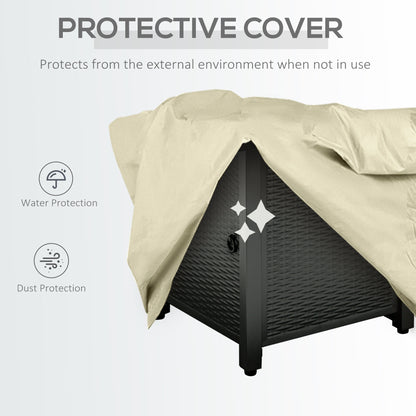 Outdoor Propane Gas Fire Pit Table w/ Rain Cover, 40000 BTU, Black