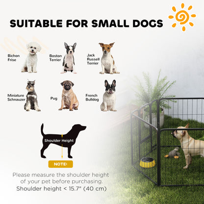 Dog Pen, 12 Panels Puppy Pen for Large Dogs, 100cm High, Black