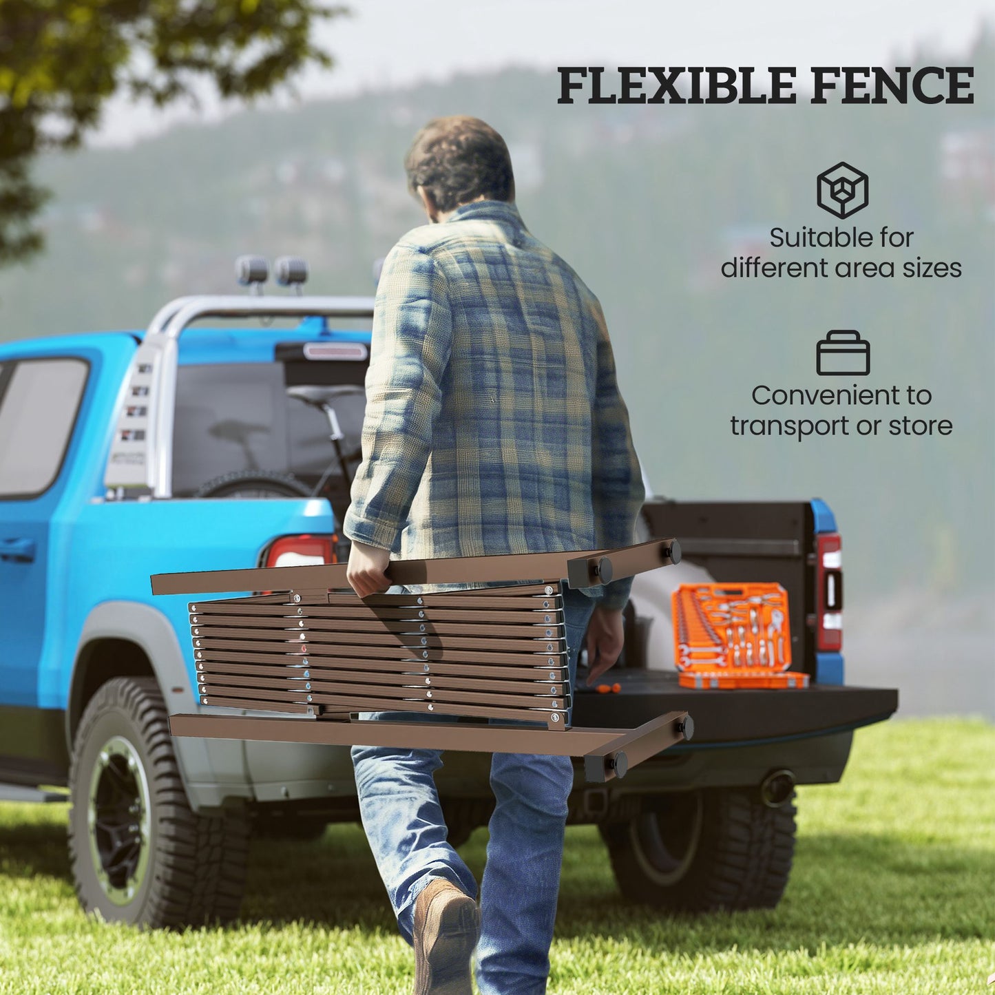 Aluminium Alloy Movable Fence, Pet Safety Fence, Dark Brown