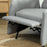 Push Back Recliner Chair Fabric Reclining Armchair for Bedroom Grey