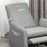 Push Back Recliner Chair Fabric Reclining Armchair for Bedroom Grey