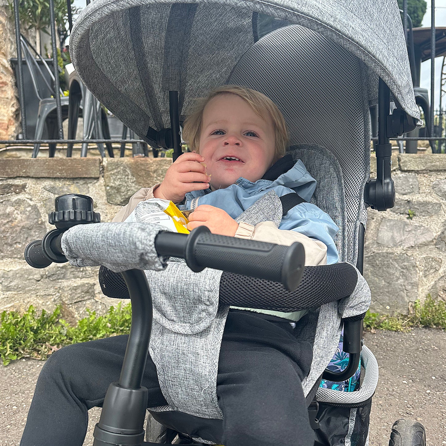 6 in 1 Kids Trike, Stroller with Parent Handle, Grey