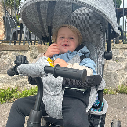 6 in 1 Kids Trike, Stroller with Parent Handle, Grey