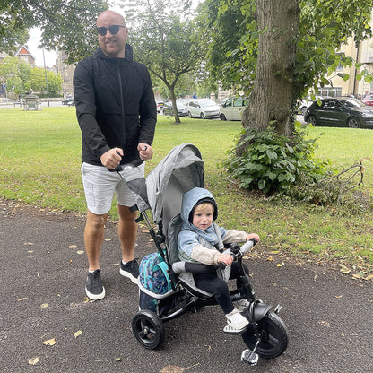 6 in 1 Kids Trike, Stroller with Parent Handle, Grey