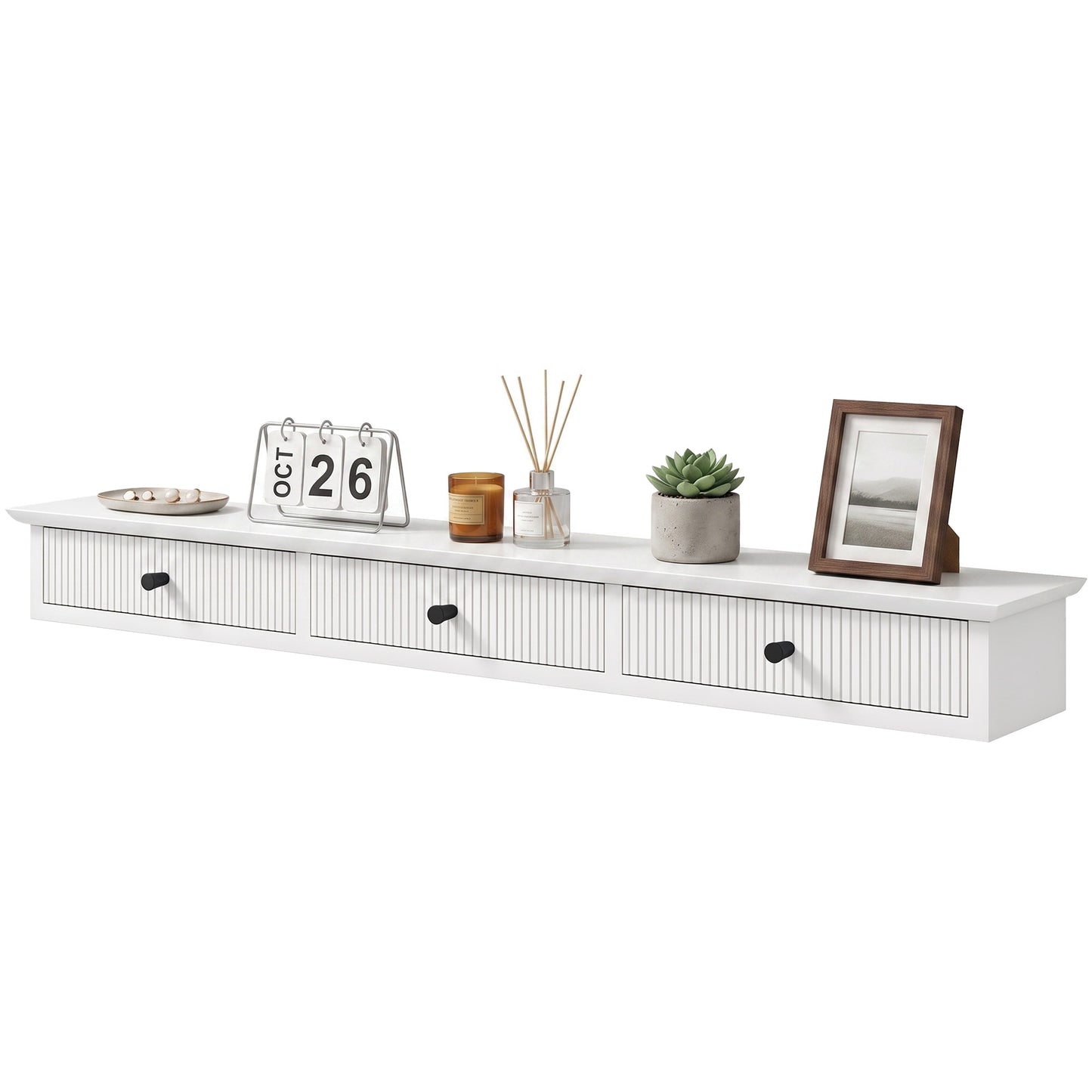 Shelf Wall-Mounted 93 x 15 x 10 cm White